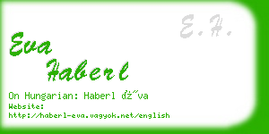 eva haberl business card